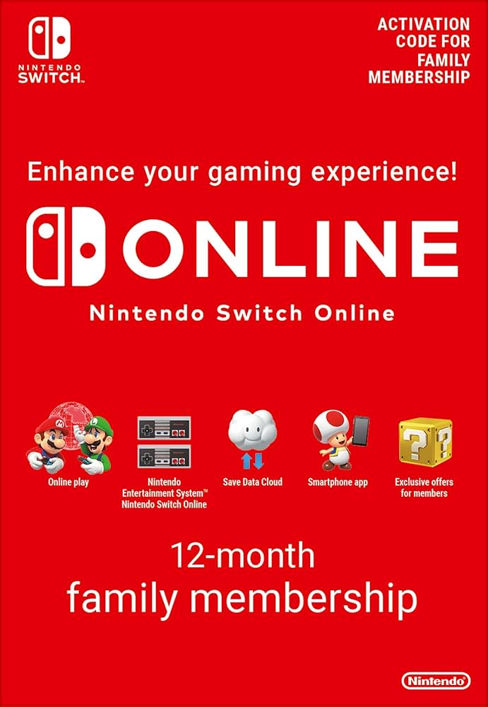 Nintendo Switch Online: 12 месяцев семейной подписки
